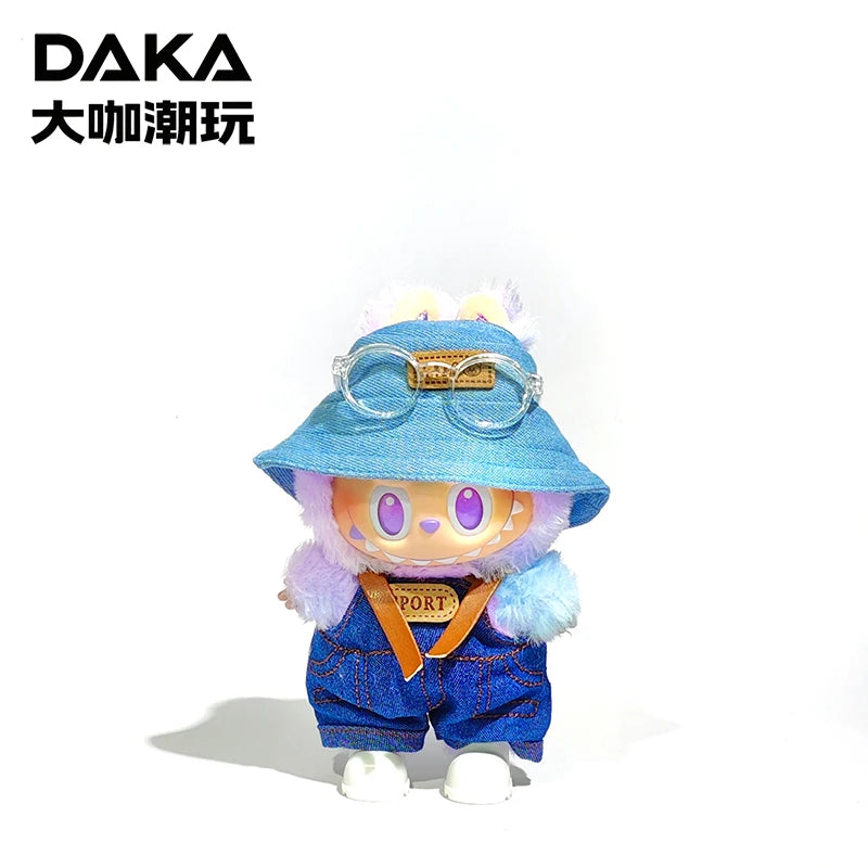 Lafufu Doll Cloth Replacement  Clothes Eyeglasses Overalls Shoes Headset for One Two Three Generations Accessories