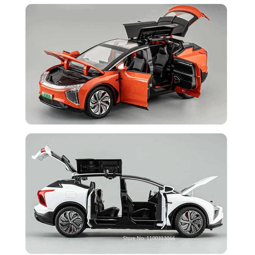 1:22 HiPhi X Rolls-Royce Wraith Alloy Cars Models Doors Opened New Energy Tram Sound Light Miniature Car Boys Collection Gifts