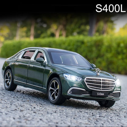 1:24 Scale Maybach S400L GLS600 Alloy Cars Models Toys Wheel Pull Back Vehicles Model Sound Light Toy Cars Boys Festival Gifts