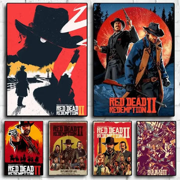 Game R-Red Dead Redemptions 2 POSTER Wall Pictures For Living Room Fall Decor
