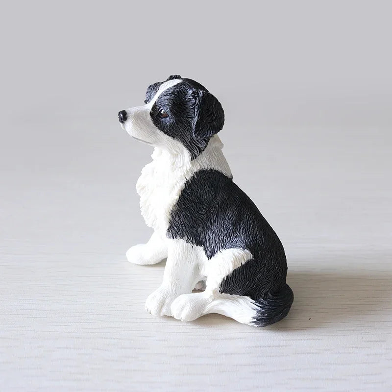Fashion Dogs Model Resin Animals Home Decoration Crafts Figurines Miniatures Dogs Animals Model Furnishing Ornaments Accessories