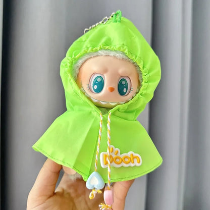 Labubu Silk Spotted Pajamas - Luxe Sleepwear Outfit for 17cm Labubu Doll with Soft Polka Dot Design toys cute blind box