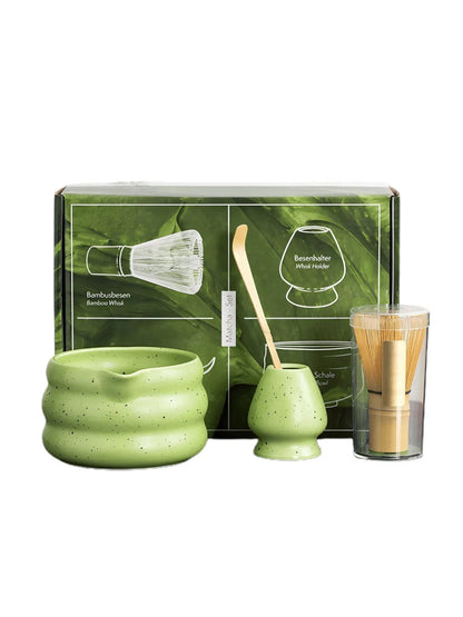 4/pcs Japanese Matcha Set Matcha Bowl With Mouth Song Dynasty Tea Tip Tool Matcha Whisker Stand