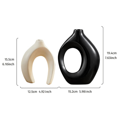 2PCS Set Creative Couple Series Home Decoration Vase, Large Medium Combination Indoor Table Ornaments for Interior Decoration