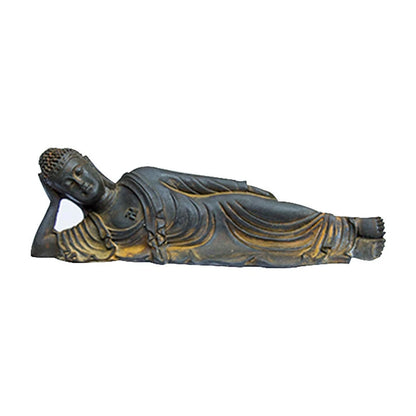 Zen Reclining Buddha Sakyamuni Buddha Statue Ornaments Desktop Ornament Purely Handmade Crafts Desk Tea Table Art Figurine Decor