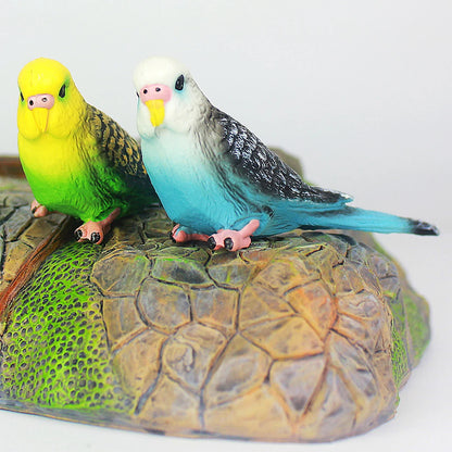 Simulation Parrot Miniature Landscape Ornament Parakeet Model Lawn Figurine Artificial Bird Home Decorative Figures Bird Decor