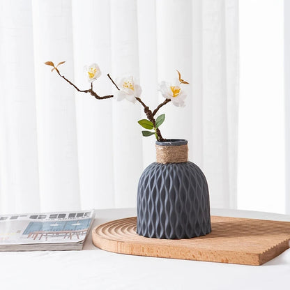 1PC Water Ripple Plastic Vase Wave Flower Pot Arrangement Modern Nordic Style Home Living Room Desktop Decoration Ornament