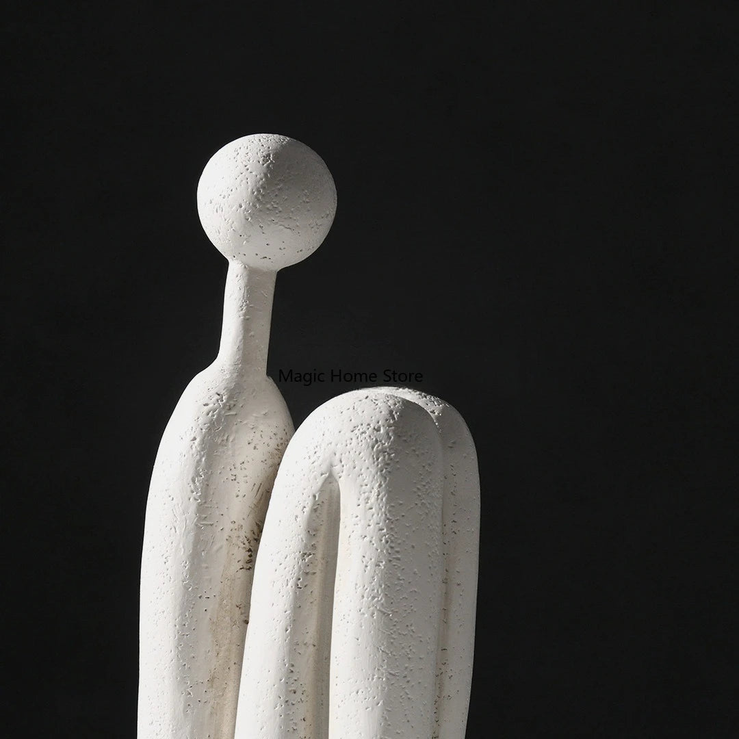 Creative Abstract Figure Statue Home Decor Nordic Modern Decorative Figurines For Interior Creative Office Living Decoration