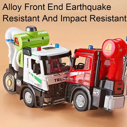 1/24 Alloy Electric Mixing Engineering Vehicle Model Car Toy Doors Can Opened Rubber Tires Vehicles for Boys Adult Festival Gift