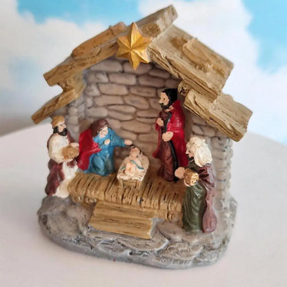 12Pack Nativity Figurine Nativity Scene Statues Set Religious Christian Christmas Shelf  Decor