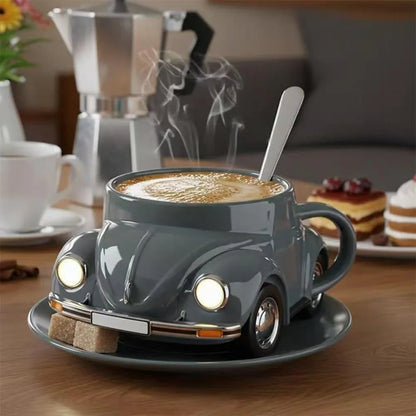 New Unique Mustang & Beetle Car-Shaped Coffee Mug - Stylish Vintage Cup Creative Automotive Design Drinkware Trendy Mug