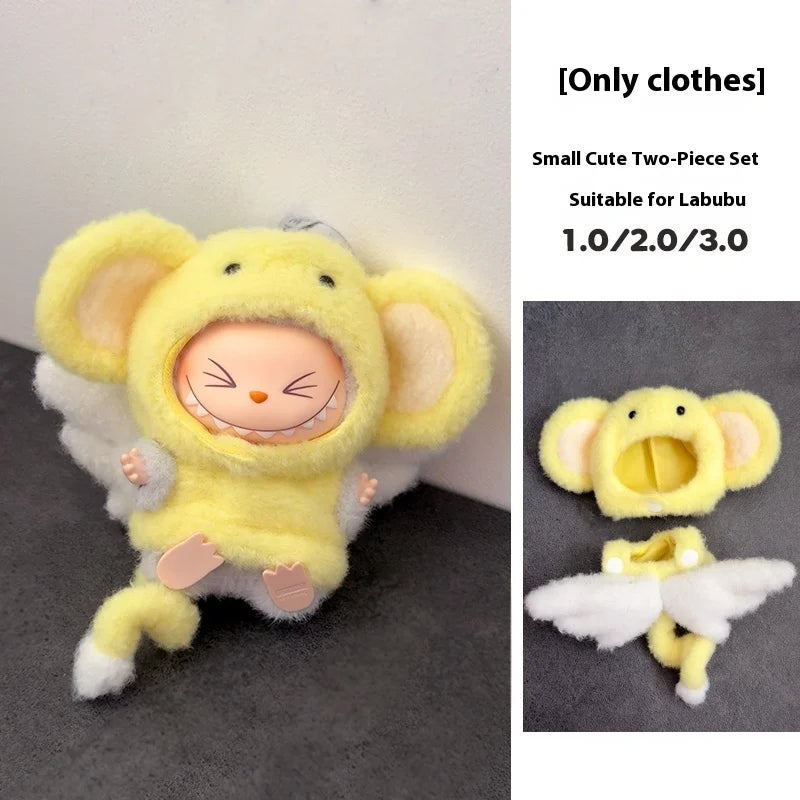In Stock For 17 Cm V1/V2/V3 Ropa Lafufu Clothes Fried Shrimp Onesie Explosion Cute Animal Clothes Outfit Display Kawaii Gift