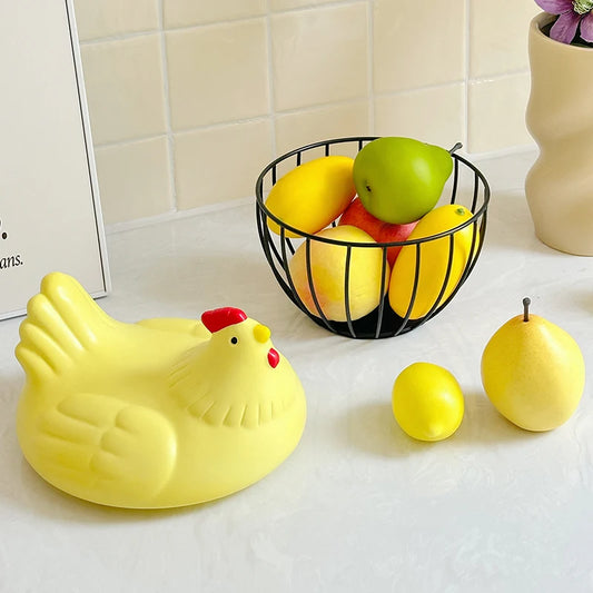 Creative Countryside Egg Storage Basket Kitchen Storage Basket Fruit Storage Basket Home Living Room Storage Basket Decoration