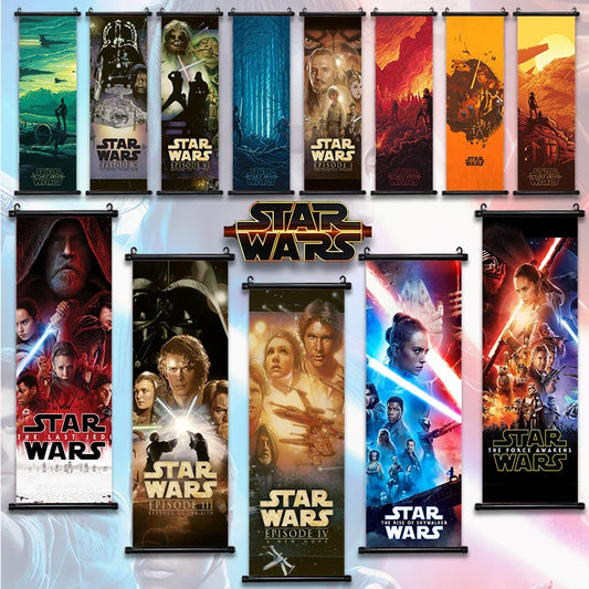 Disney Star Wars Poster Movie Wallpaper Wall Artwork Canvas Painting Print Home Room Decoration Hanging Scroll Art Decor Gift