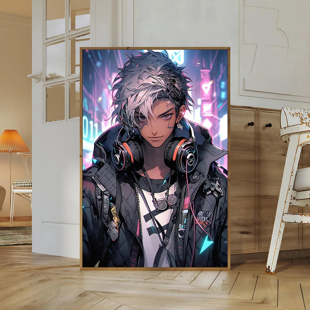 Cyberpunk Self-adhesive Poster Anime Movie Wallpaper Figures Wall Art Bedroom HD Decor Gift Home Decoration Painting Pictures