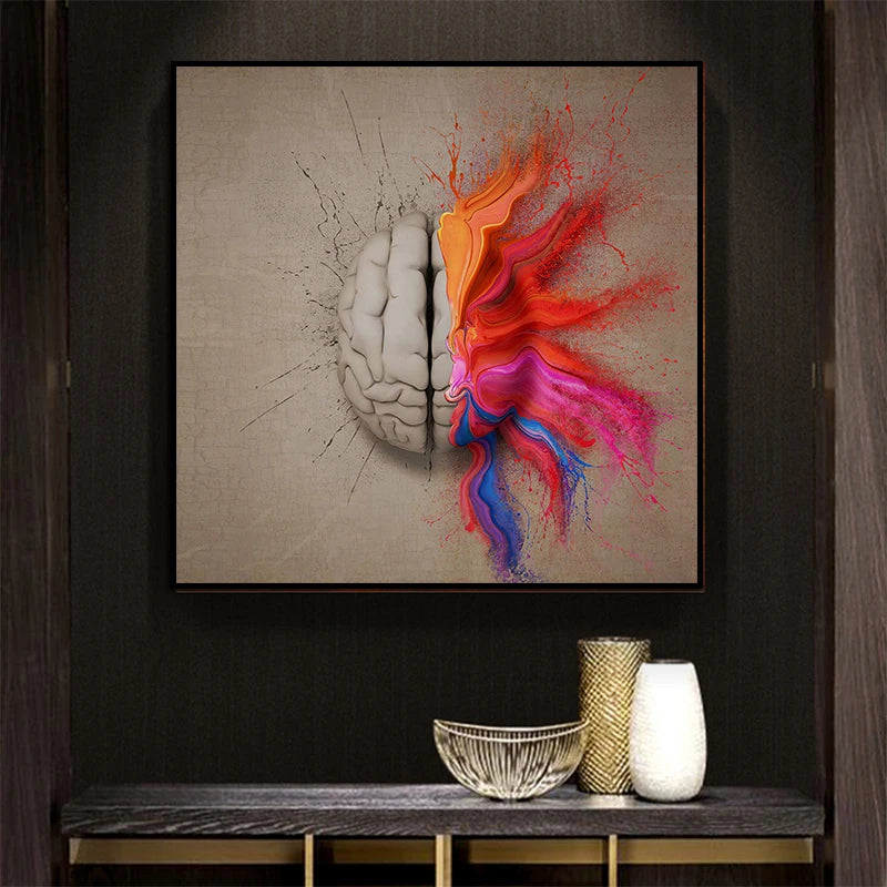 Modern Abstract Psychosis Wall Art Brain Veins Color Lines HD Oil On Canvas Posters And Prints Living Room Bedroom Decora