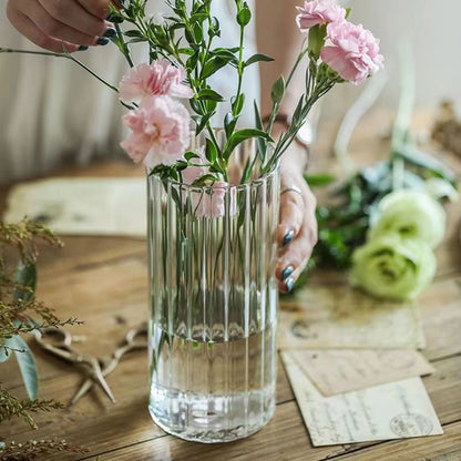 Nordic Glass Flower Vases Desktop Vase Table Centerpiece Decorative Art Vases Glass Vases for Tabletop Party Kitchen Bedroom