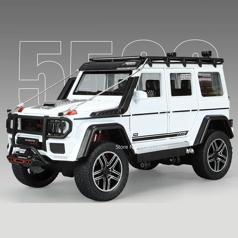 1:24 Metal G550 G800 Models Cars Toys Adventure Edition Light Sound Off-road Wheel Pull Back SUV Vehicle Children Birthday Gifts