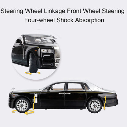 1:24 Mansory Rolls-Royce Phantom HONGQI HS9 Models Toys Cars Wheel Pull Back Miniature Car 6 Doors Opened Vehicles Kids Gifts