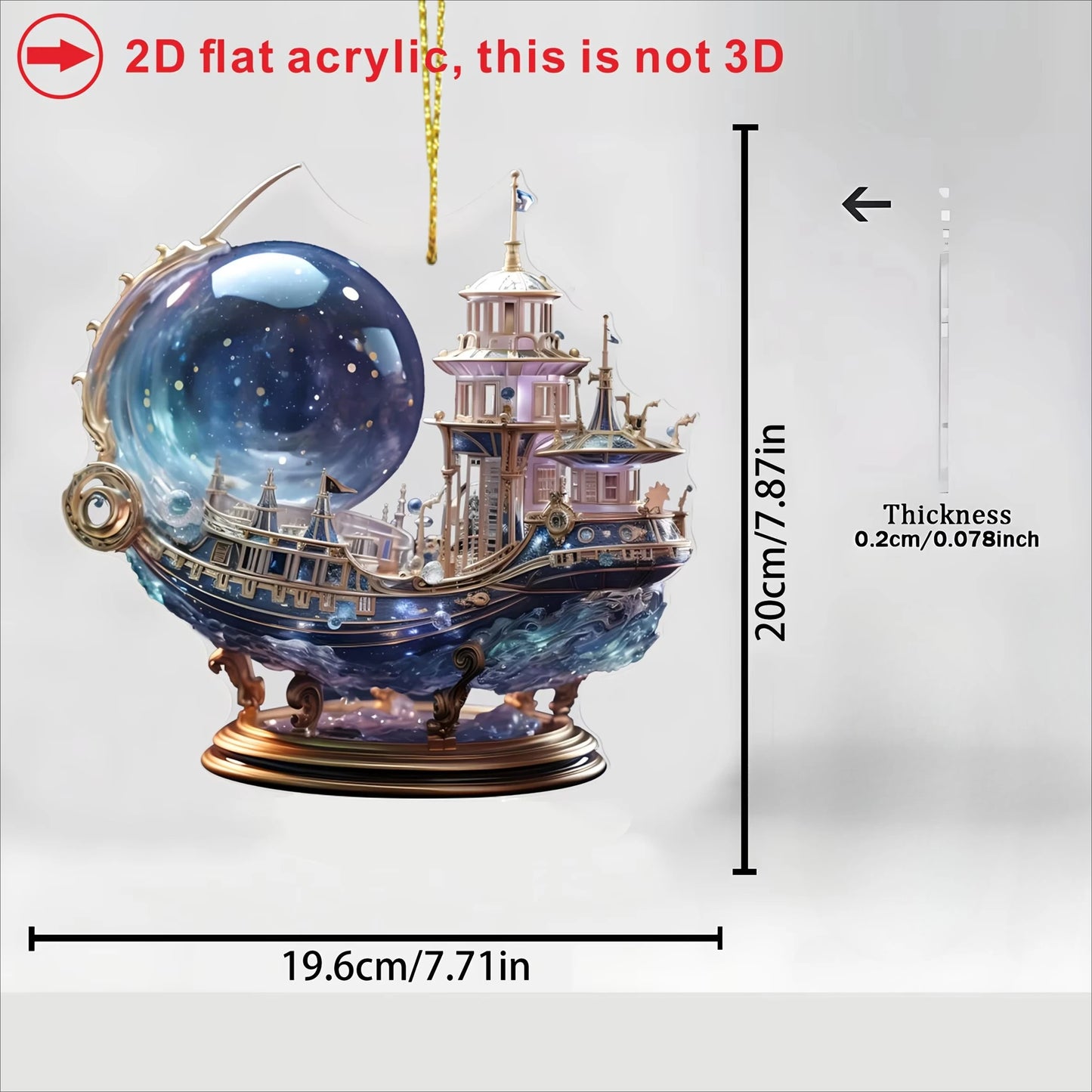 1PC Acrylic Boat Decoration Is Very Suitable for Room, Living Room, Balcony Home Decoration, Holiday Party Decoration