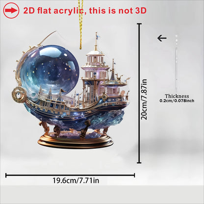 1PC Acrylic Boat Decoration Is Very Suitable for Room, Living Room, Balcony Home Decoration, Holiday Party Decoration