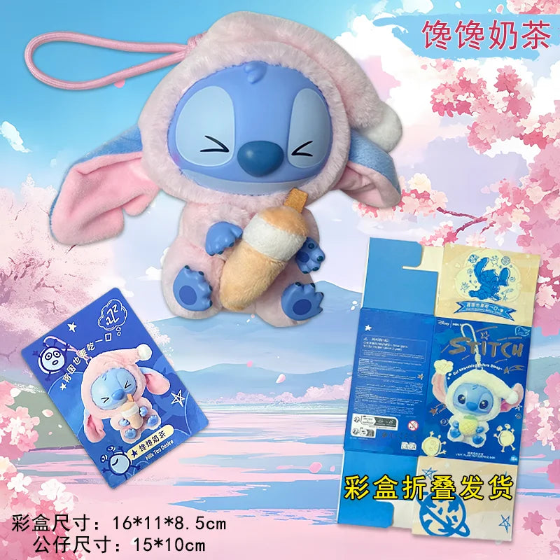 Copy Disney Stitch Eat Something Before Sleep Series Vinyl Blind Box Kawaii Stitch Figure Blind Box Desk Decor Ornament Gift