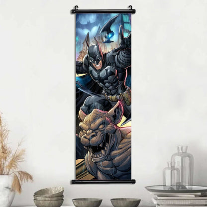 DC Batman Hanging Scroll Poster Movie Wallpaper Wall Artwork Canvas Painting Home Decoration Art Print Bedroom Decor Gift