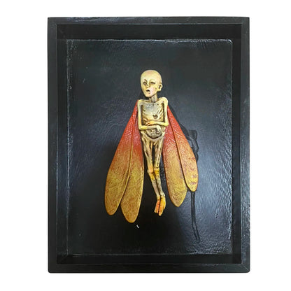 Décoration gothique pour la maison, squelette de fée momifié, décor de sorcière, Statue d'échantillon de fée, cadres photo, peinture d'exposition, 2023 