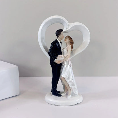 Elegant Wedding Cake Toppers Bride and Groom Resin Figurine for  Wedding Cake Topper Bride Groom Couple Figurine Decoration