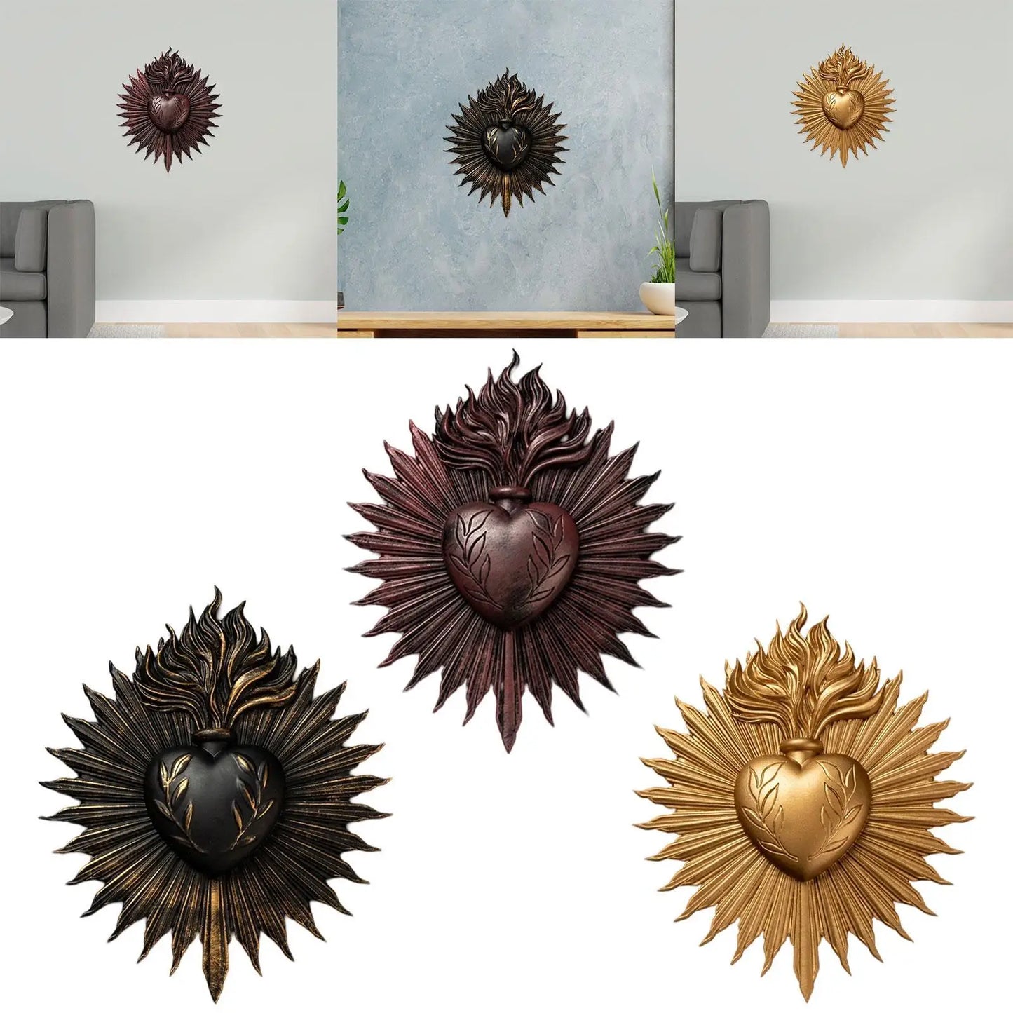 Gothic Heart Wall Decor Wall Plate for the Sacraments de cleanings lounge