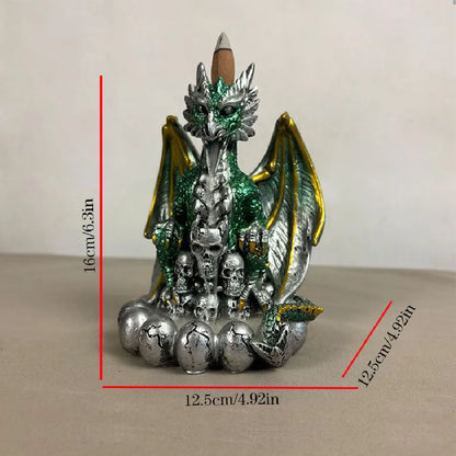 Battle Dragon Resin Reflux Incense Burner Indoor Incense Path Yoga Decoration Reflux Incense Burner Incense Burner Decoration