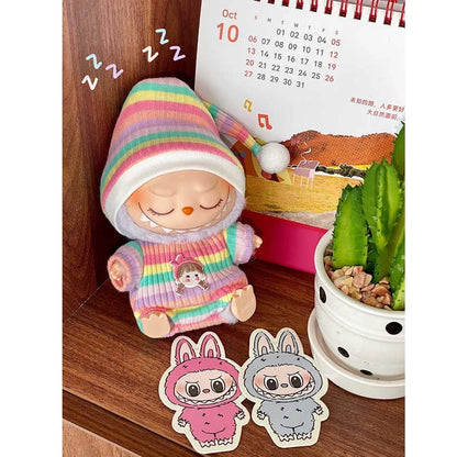 New Hot Mini Plush Doll'S Clothes Outfit Accessories For Korea Lafufu  Sitting Party V1 V2 Autumn Onesie Hat Set Clothing