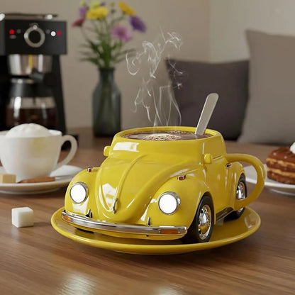 Beetle Car Coffee Mug Funny Semi Truck Heat Resist Coffee Cup Resin Creative Tea Cups Handmade Unique Drinkware for Home Kitchen