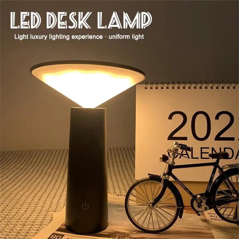 Fashion LED Table Lamp Dimmable Bedroom Reading Aesthetic Room Decoration Portable USB Rechargeable Bedroom Night Lights Gift