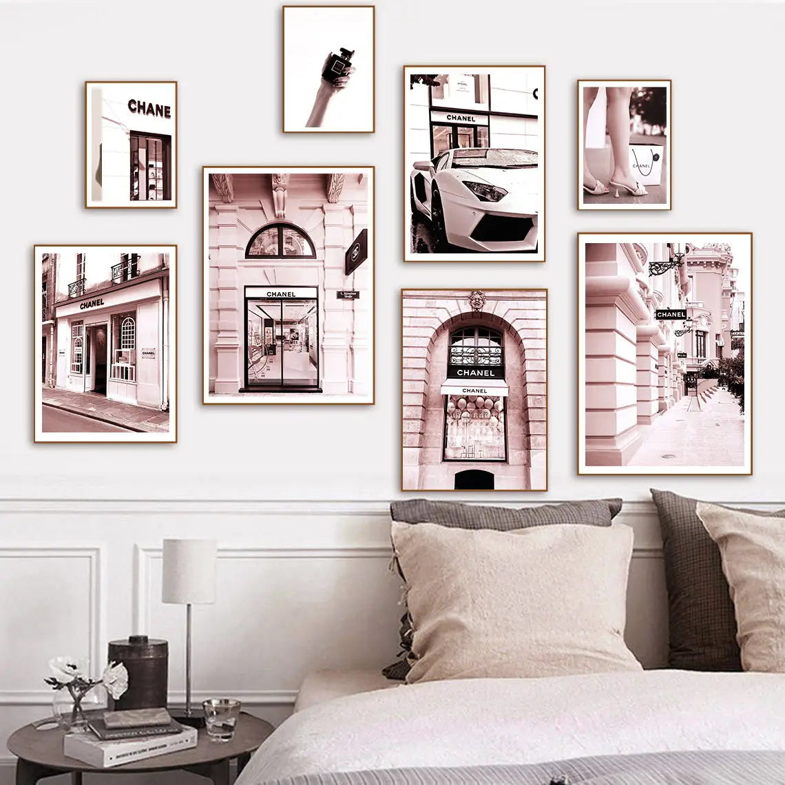 French Luxury Store Fashion Nordic Poster Perfume Sexy Girl Street View Wall Art Canvas Painting Wall Pictures Living Room Decor