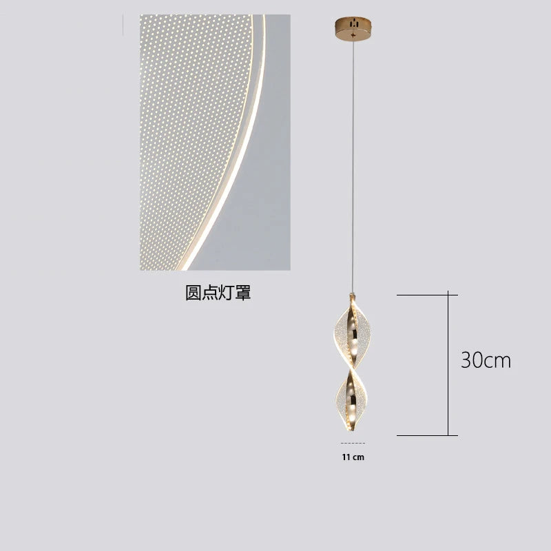 Nordic LED Pendant Lamp For Interior Wall Lamps Living Lighting Bedroom Study Home Decoration Bedside Acrylic Led Pendant Lights