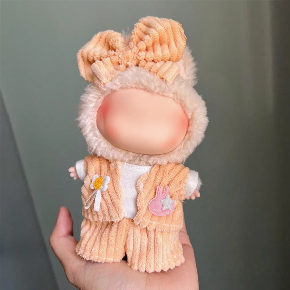 Plush Doll Clothes 15-17cm Lafufu Clothes Designer DIY Toy Dress Up Party Gift Doll Accessories for Keychain Pendant Decoration