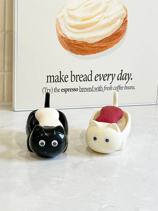 Cartoon Cute Cat Bathroom Soap Box Creative Cat Soap Box Drainage Toilet Rack Cute Soap Fat Rack Bathroom Decoration