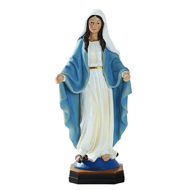30cm/45cm Christian Virgin Our Lady Resin Statue Icon Catholic Figurine Family Home Decoration   Gifts