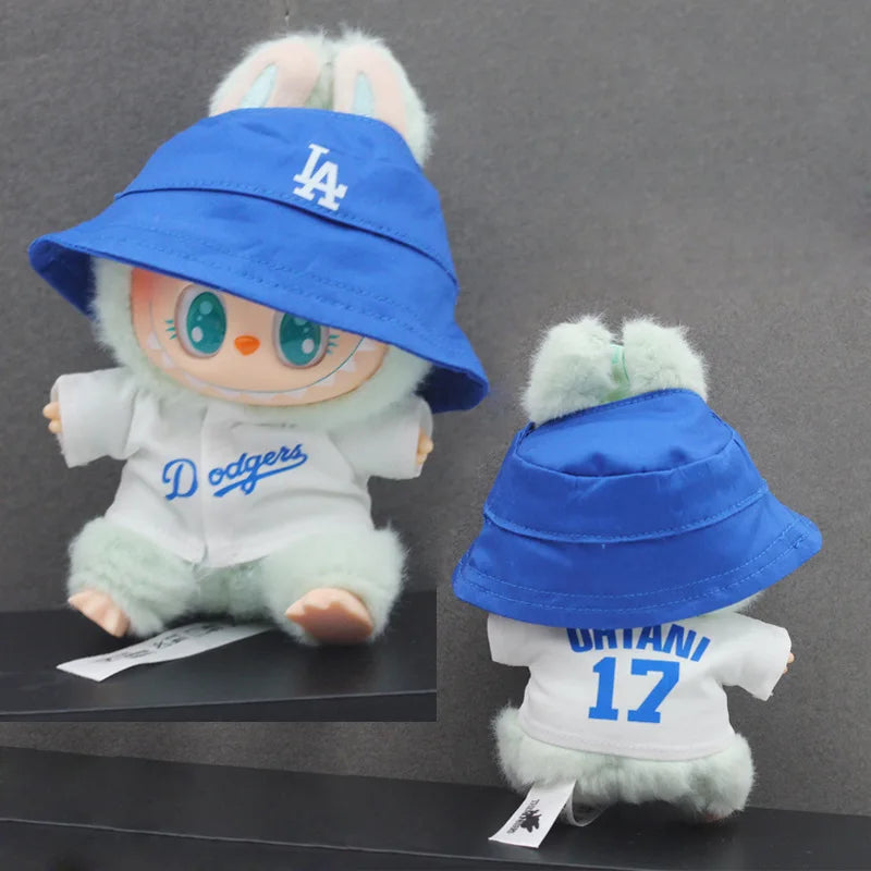 Labubu Doll Clothes 15/17cm Labubu Clothes Sitting Party Number 17 Baseball Clothes Children'S Diy Doll Accessories Gift