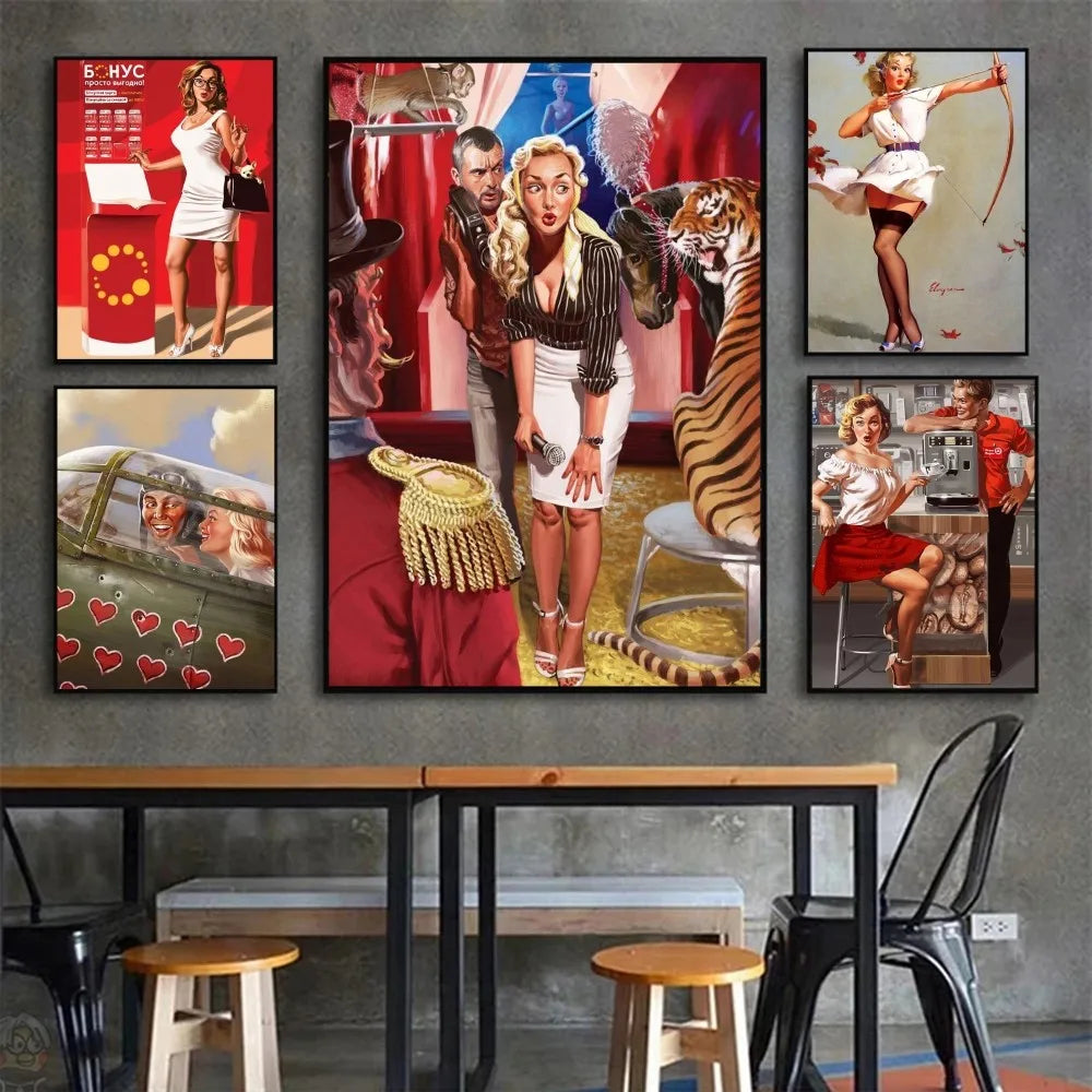 New Russian Shabby Chic Girls Poster Wall Art Home Decor Room Decor Digital Painting Living Room Restaurant Kitchen Art