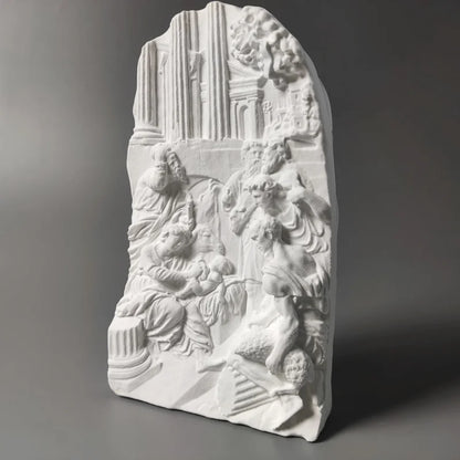 Nordic Retro Relief Art Ornaments Plaster Figure Sculpture Decoration Interior Living Room Figurines Desktop Decor Statue Modern