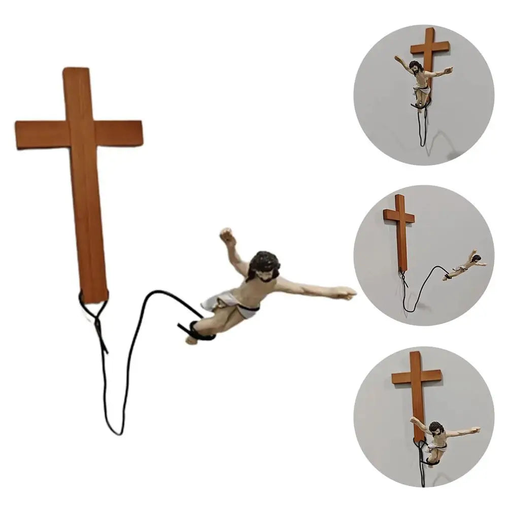 Bungee Jumping Jesus Easter Atmosphere Decorative Ornaments Christ Figure Religious Decorations Holiday Gifts Hanging Ornaments