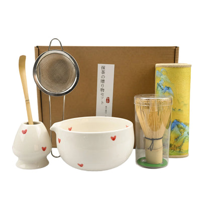 6PCS/Set Japanese-style Matcha Bowl , Spoon, Tea Whisk, Sieve Mesh, Perfect Gift For Ceremony, Traditional Decoration