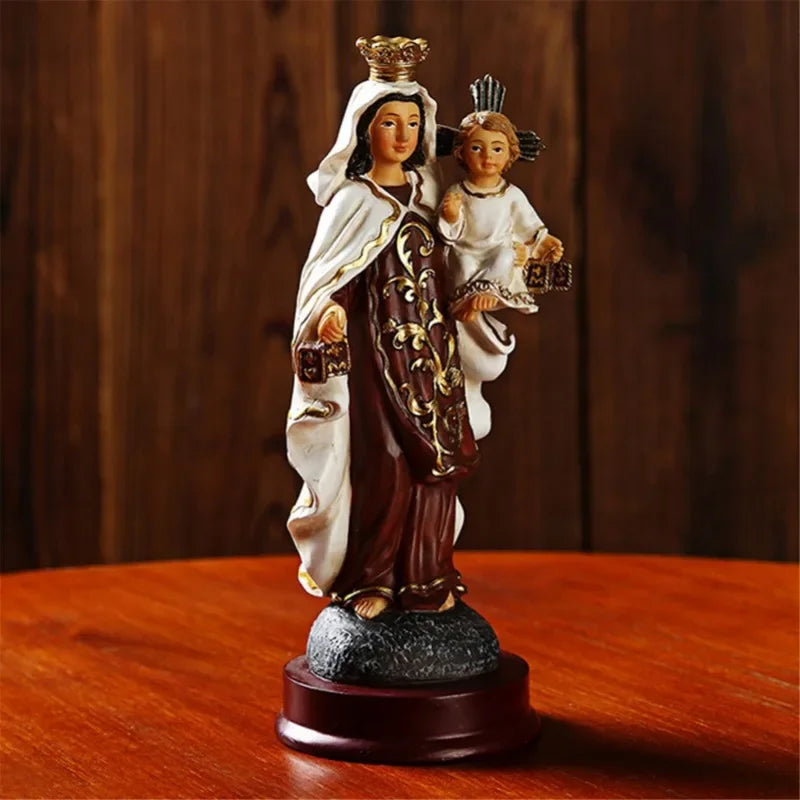 Resin Madonna Blessed Saint Virgin Our Lady Of Mary Statue Figure Christ Tabletop Statue Figurine Resin Ornament