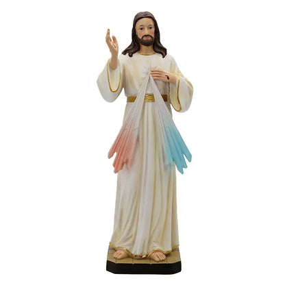 Statue catholique de la miséricorde de dieu, Figurine de prière familiale, ornements de jésus Christ, décoration de la maison, artisanat en résine