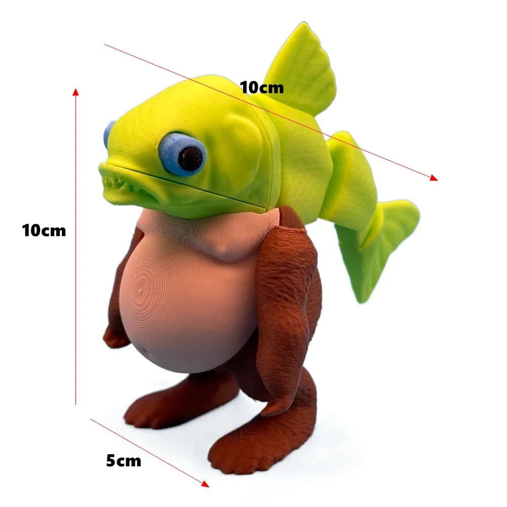 New Tung Tung Tung Sahur Figure Desktop Decoration Articulated Tralalero Tralala Figure Ornament Funny Doll 3D Printed Toys