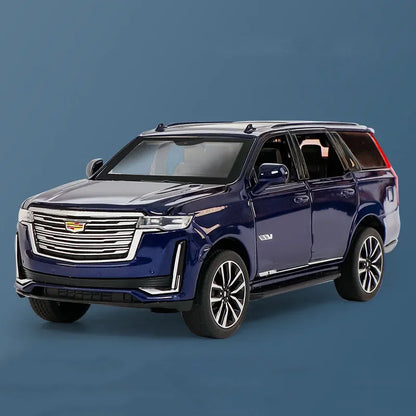 1:32 Escalade Cars Models Toys Rubber Tires Miniature Vehicles with Light Music Wheel Pull Back Toy Car for Child Adult Gifts