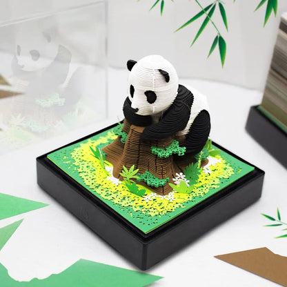 3D Panda 2024 Calendar Memo Pad Creative Desk Calendar Decoration Memo Pad Novelty Birthday Gift Christmas Gift