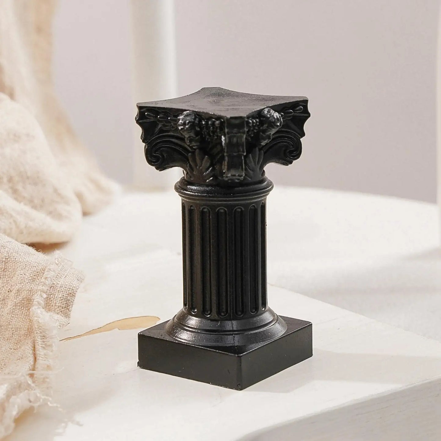 Roman Pillar Greek Column Statue Pedestal Candlestick Stand Figurine Sculpture Indoor Home Dinning Room Garden Scenery Decor